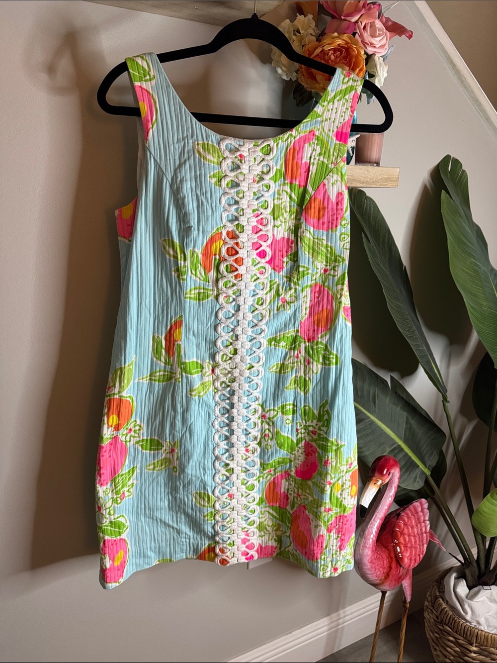 Lilly Pulitzer Cathy Shift Dress in Pool Blue Pink Lemonade - Picture 2 of 5